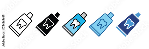 Toothpaste Tube  Icon Element For Design
