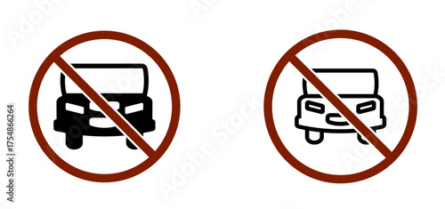 Set of No Car Icon - Car Prohibited Sign, No Parking Sign Free Download Set of No Car Icon - Car Prohibited Sign, No Parking Sign - GFXLoad