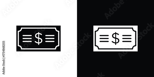 Bonds icon. Black and white simple flat design icon