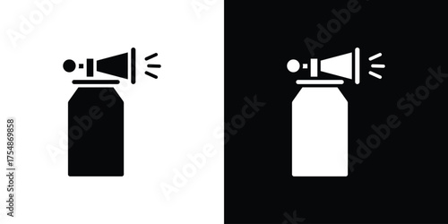 Air horn icon. Black and white simple flat design icon