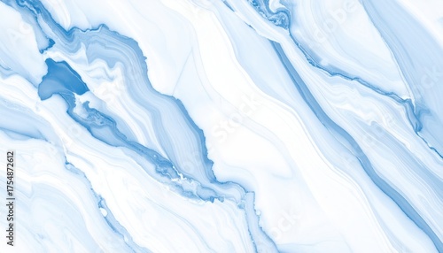 Wallpaper Mural Fluid Blue and White Marble Abstract Torontodigital.ca