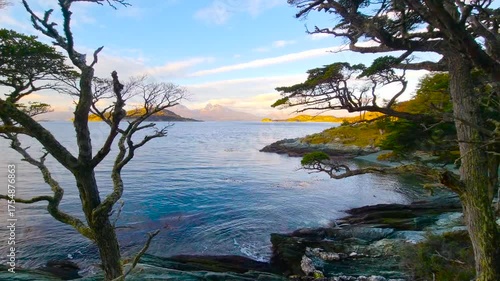 The Beagle Strait. Autumn. Tierra del Fuego. Argentina. 