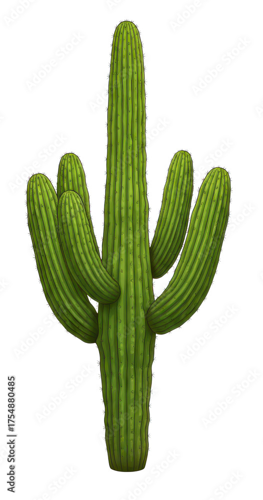 custom made wallpaper toronto digitalTall Green Saguaro Cactus With Multiple Arms Against A Transparent Background Isolated