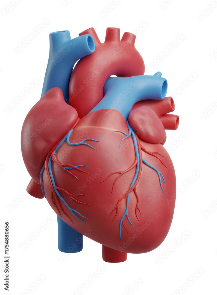 custom made wallpaper toronto digitalDetailed Anatomical Human Heart With Blue Arteries and Red Veins Isolated On Black Background