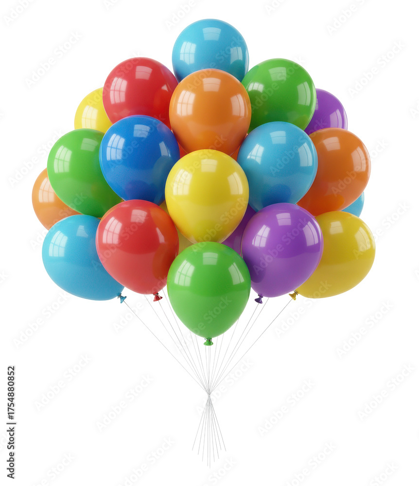 custom made wallpaper toronto digitalA Colorful Cluster of Party Balloons Floating Against a Transparent Background