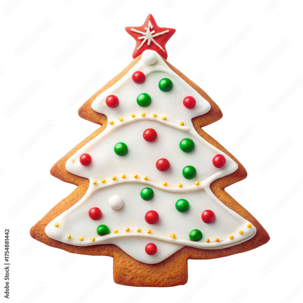 custom made wallpaper toronto digitalDelicious gingerbread christmas tree cookie decorated with icing and sprinkles festive treat isolated on transparent background
