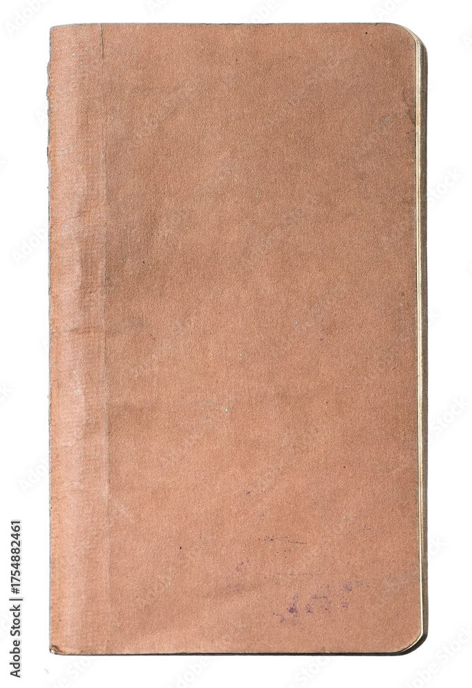 Naklejka premium Simple Brown Notebook on White Background