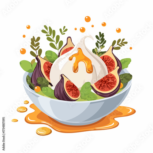 Burrata-Bowl mit Feigen