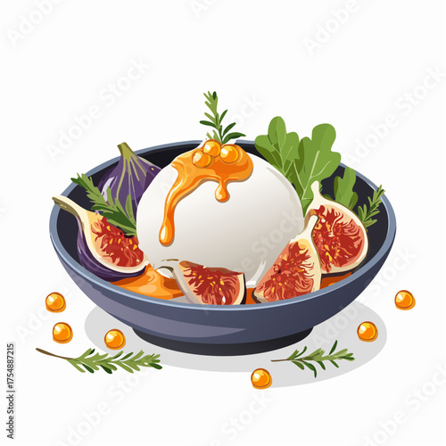 Burrata-Bowl mit Feigen