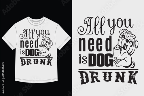 My Puppy Makes My Life & Time Beautiful Dog T-Shirt Vector Design