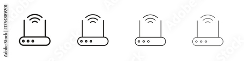 Wifi modem icon set vector eps10. illustration, logo sign symbol pictogram template