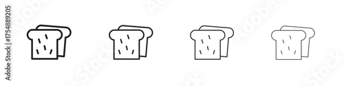 White bread icon set vector eps10. illustration, logo sign symbol pictogram template