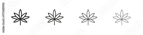Weed icon set vector eps10. illustration, logo sign symbol pictogram template
