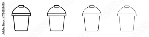 Water bucket icon set vector eps10. illustration, logo sign symbol pictogram template