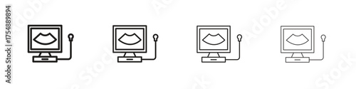 Ultrasonography icon set vector eps10. illustration, logo sign symbol pictogram template