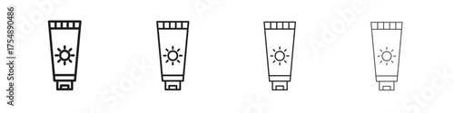 Sun cream icon set vector eps10. illustration, logo sign symbol pictogram template