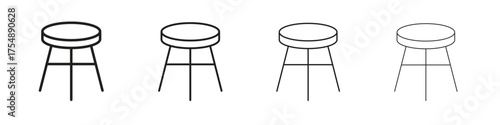Stool icon set vector eps10. illustration, logo sign symbol pictogram template