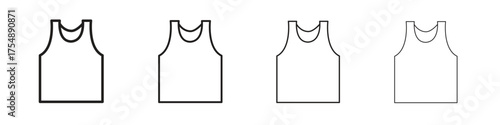 Sleeveless shirt icon set vector eps10. illustration, logo sign symbol pictogram template