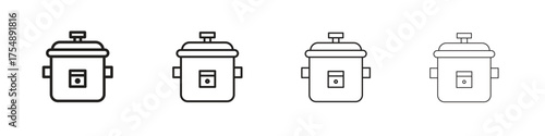 pressure cooker icon set vector eps10. illustration, logo sign symbol pictogram template