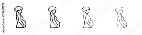 Pregnant woman icon set vector eps10. illustration, logo sign symbol pictogram template