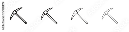 Pick axe icon set vector eps10. illustration, logo sign symbol pictogram template