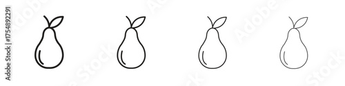 Pear icon set vector eps10. illustration, logo sign symbol pictogram template