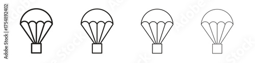 Parachute icon set vector eps10. illustration, logo sign symbol pictogram template