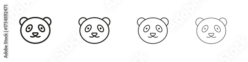 Panda icon set vector eps10. illustration, logo sign symbol pictogram template