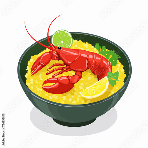 Hummer-Bowl mit Safranreis