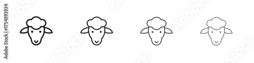 Lamb icon set vector eps10. illustration, logo sign symbol pictogram template
