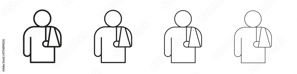 Fototapeta premium Injury icon set vector eps10. illustration, logo sign symbol pictogram template