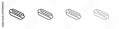 Hot dog icon set vector eps10. illustration, logo sign symbol pictogram template