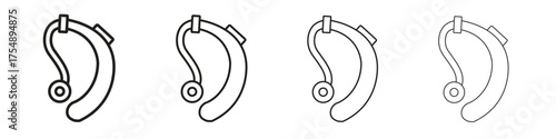 Hearing aid icon set vector eps10. illustration, logo sign symbol pictogram template