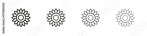 Flower icon set vector eps10. illustration, logo sign symbol pictogram template