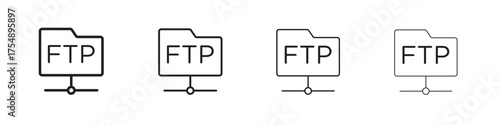 FTP icon set vector eps10. illustration, logo sign symbol pictogram template