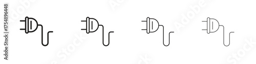 Electrical plug icon set vector eps10. illustration, logo sign symbol pictogram template
