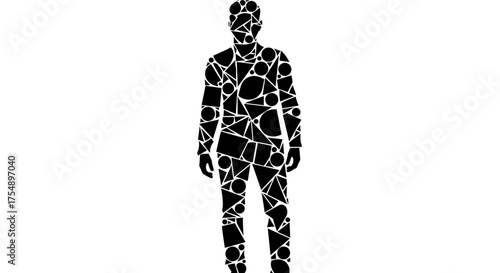 Abstract Geometric Figure A Modern Silhouette.