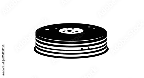 Automotive clutch plate disc simple black icon.