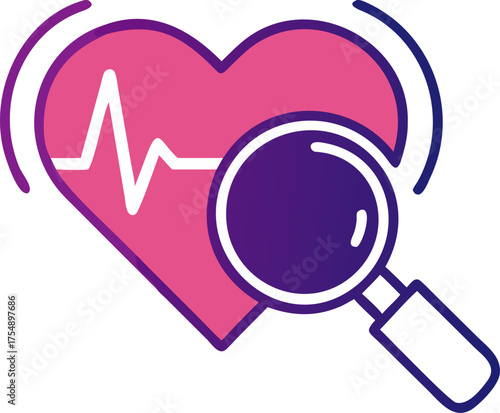 Heart Health Diagnosis Silhouette