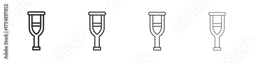 Crutch icon set vector eps10. illustration, logo sign symbol pictogram template