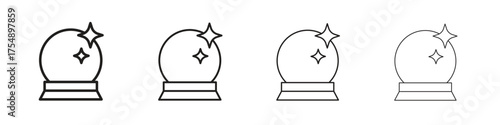 Crystal ball icon set vector eps10. illustration, logo sign symbol pictogram template