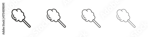 Cotton Candy icon set vector eps10. illustration, logo sign symbol pictogram template