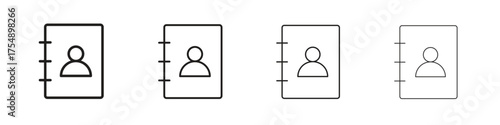 Contact book icon set vector eps10. illustration, logo sign symbol pictogram template