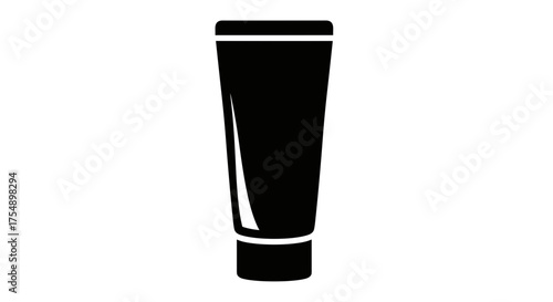 Black tube container for cosmetic cream or lotion product.