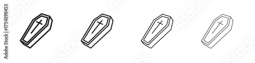 Coffin icon set vector eps10. illustration, logo sign symbol pictogram template