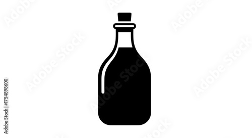 Elegant Bottle Silhouette A Classic Design Element.