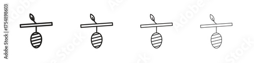 Cocoon icon set vector eps10. illustration, logo sign symbol pictogram template