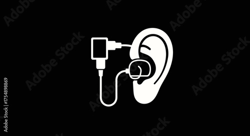 Hearing Test Illustration Audiometry and Audiologist Concept.