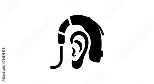 Hearing aid device illustration for improved auditory experience.