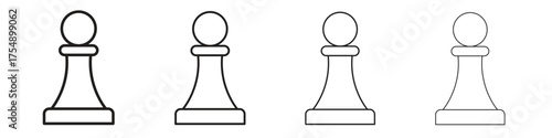 Chess pawn icon set vector eps10. illustration, logo sign symbol pictogram template